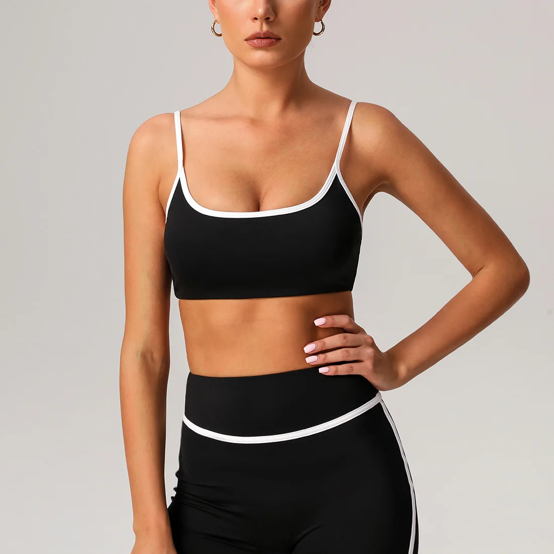 Frauen Kontrast Farbe Workouts Yoga Gepolsterte Top Kleidung Training Fitness Gym Atmungs Athletisch Sport Bh