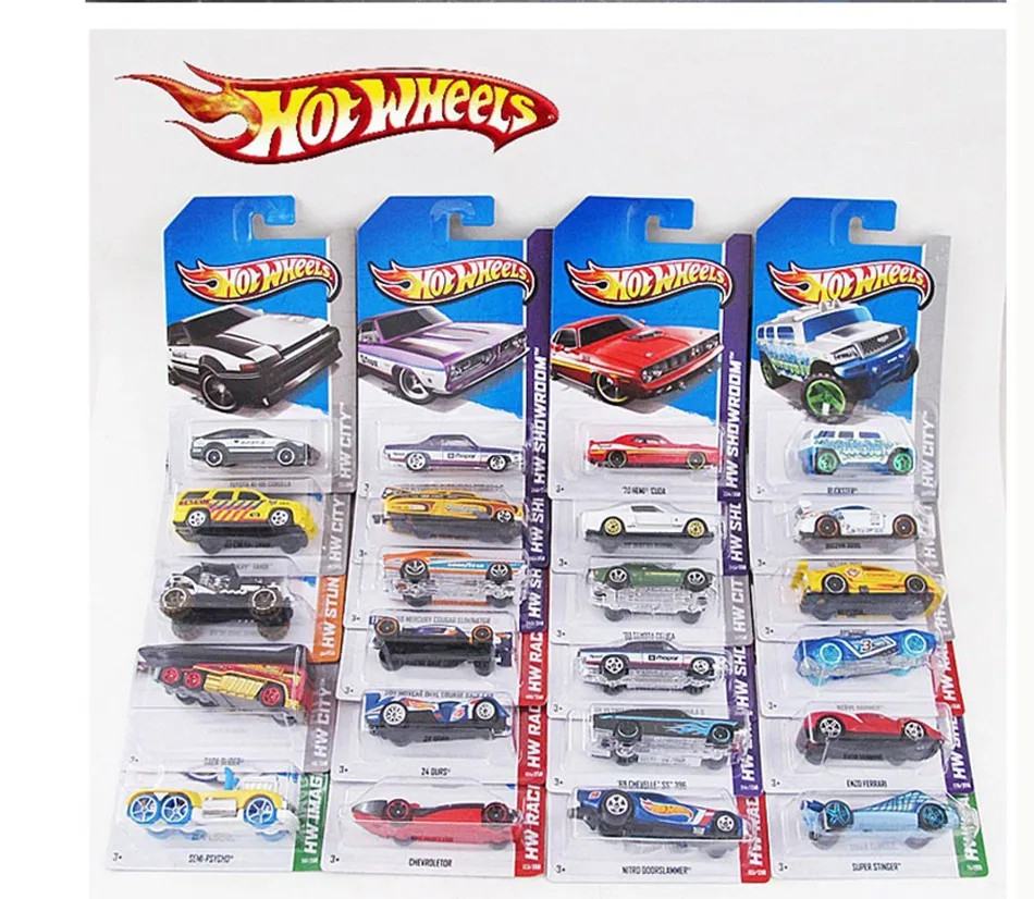 5pcs-72pcs Original  Diecast Hot Wheels Model Cars 1:43  Diecasts & Toy Vehicles Cars Hotwheels Toys for Children Boys Kids Gift