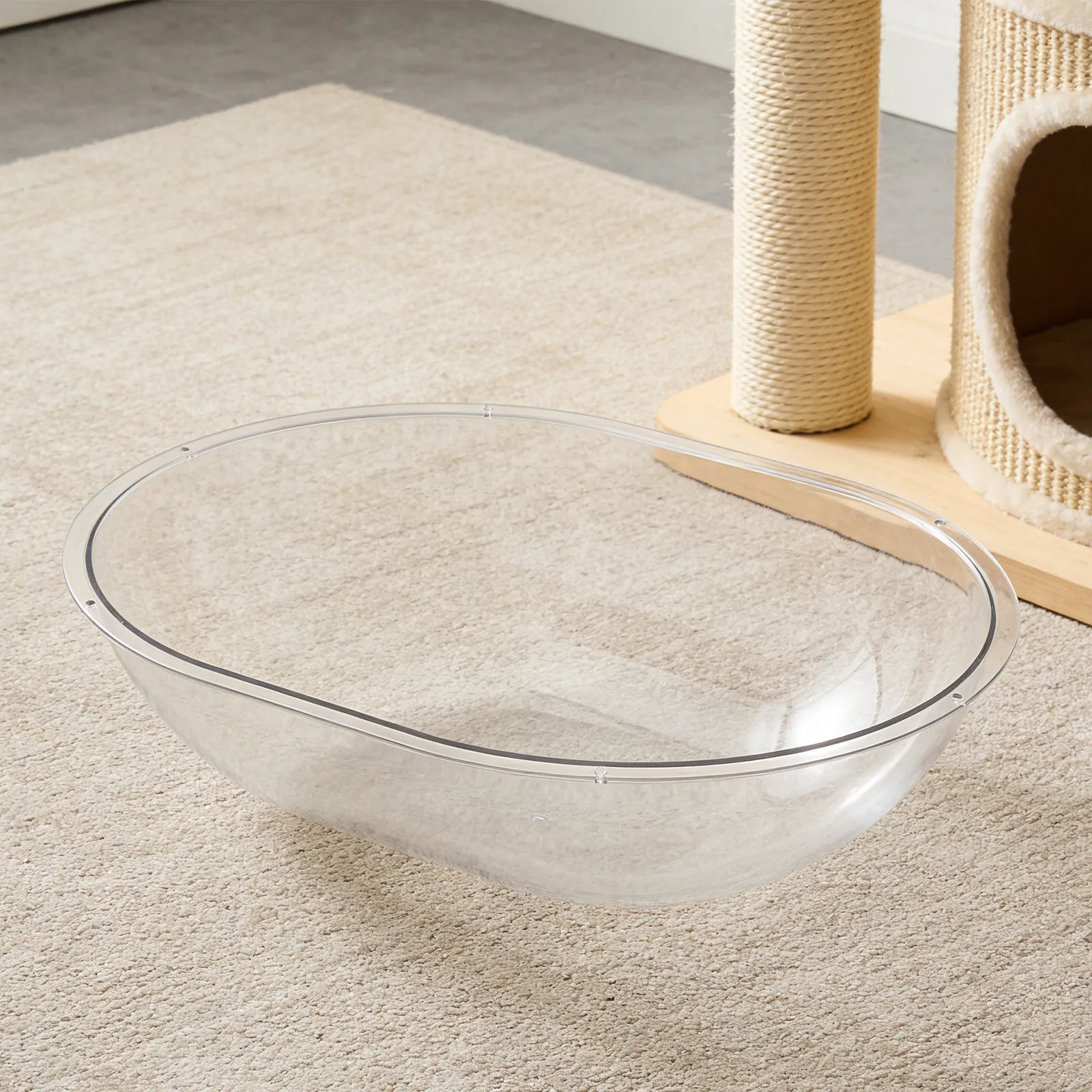 

Cat Window Nest Clear Dome Acrylic Bubble Oval Transparent Capsule Nest 40x30cm Cat Trees Shelves Window Perches