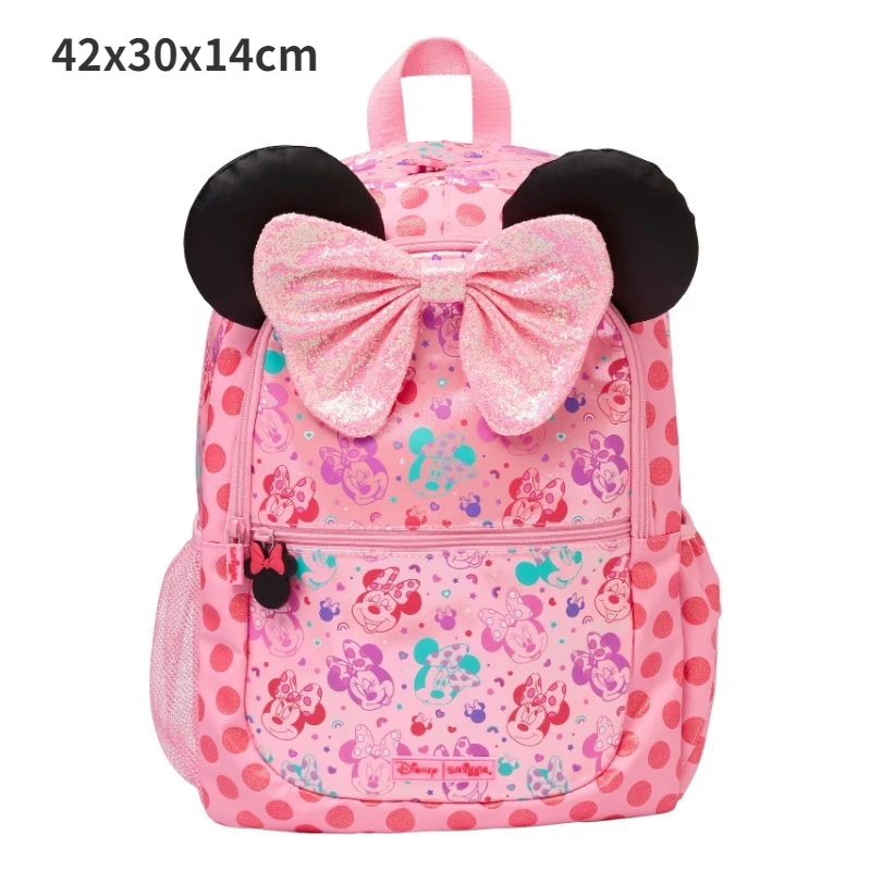 Oryginalna Australia Smiggle Disney Minnie Girls tornister studencki artykuły papiernicze piórnik torba na lunch podwójny plecak na ramię prezent