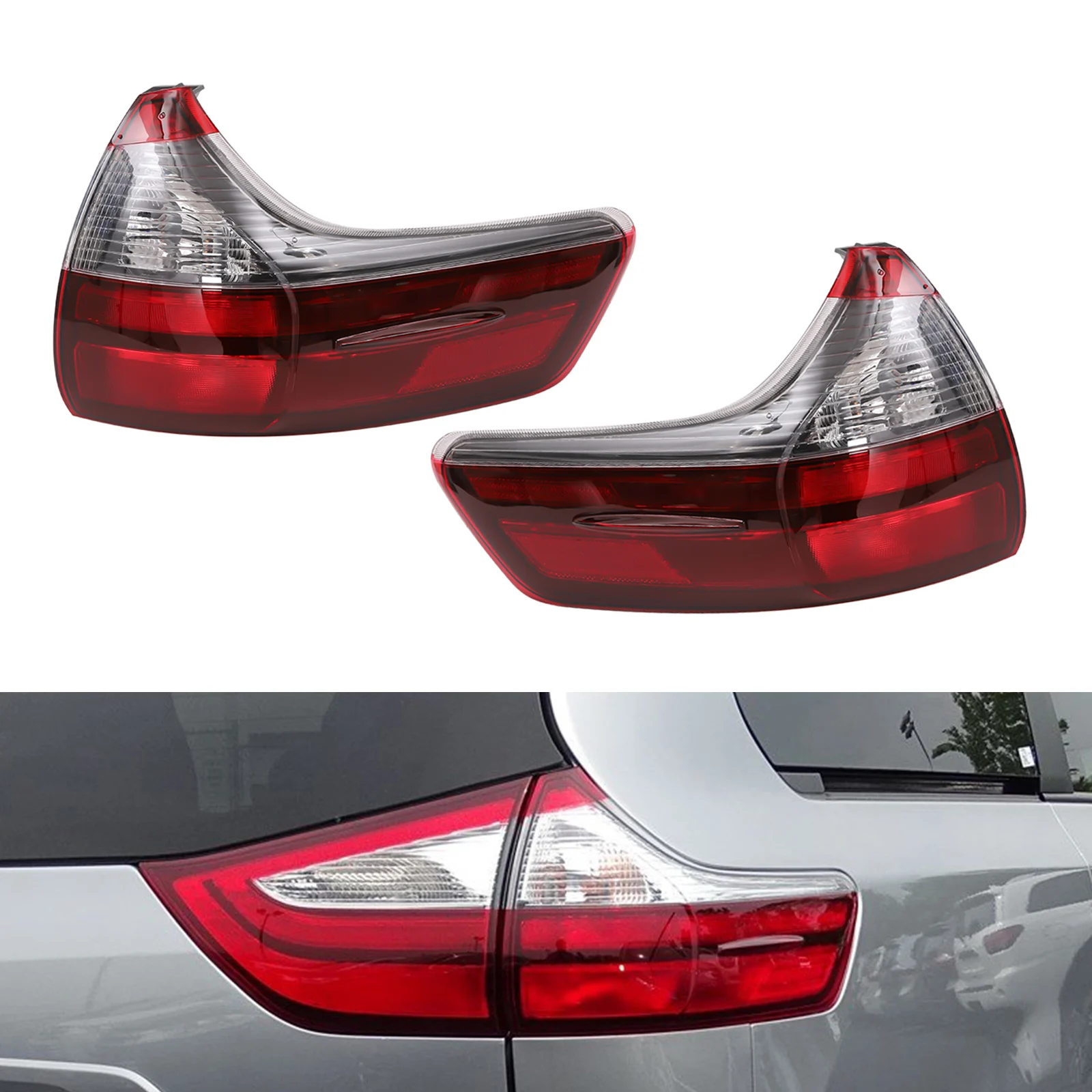 

Left OR Right Side Tail Light Assembly Halogen For Toyota Sienna 2015 2016 2017 2018 2019 2020 Outer Rear Turn Signal Brake Lamp