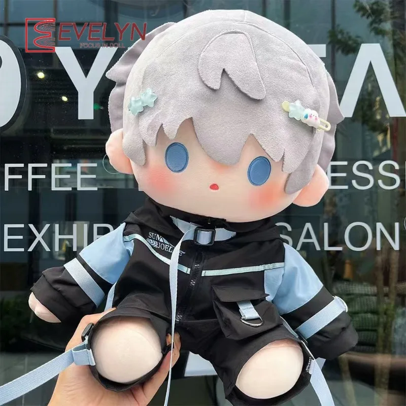 Evelyn 40cm Cotton Sitting Doll Clothes Love and Deepspace Xavier Caleb Cute Blue Jacket Pants Replaceable Clothes Birthday Gift