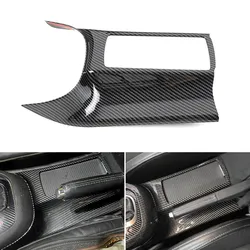 Car Accessories Carbon Fiber Pattern Central Control Water Cup Holder Panel Frame Cover Trim For VW Golf 6 MK6 2008-2013