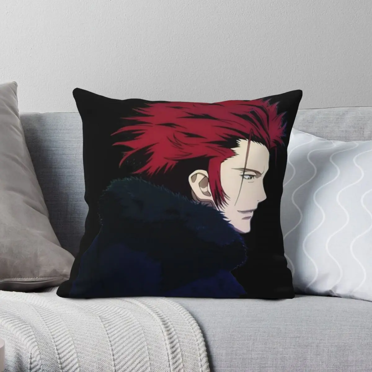 Квадратная Наволочка K Project Mikoto Suoh из полиэстера и льна