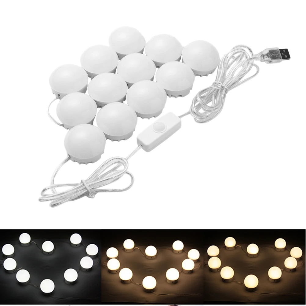 

12 LED Vanity Mirror Light Bulb High-end Makeup Lights DIY Bulbs Warm White