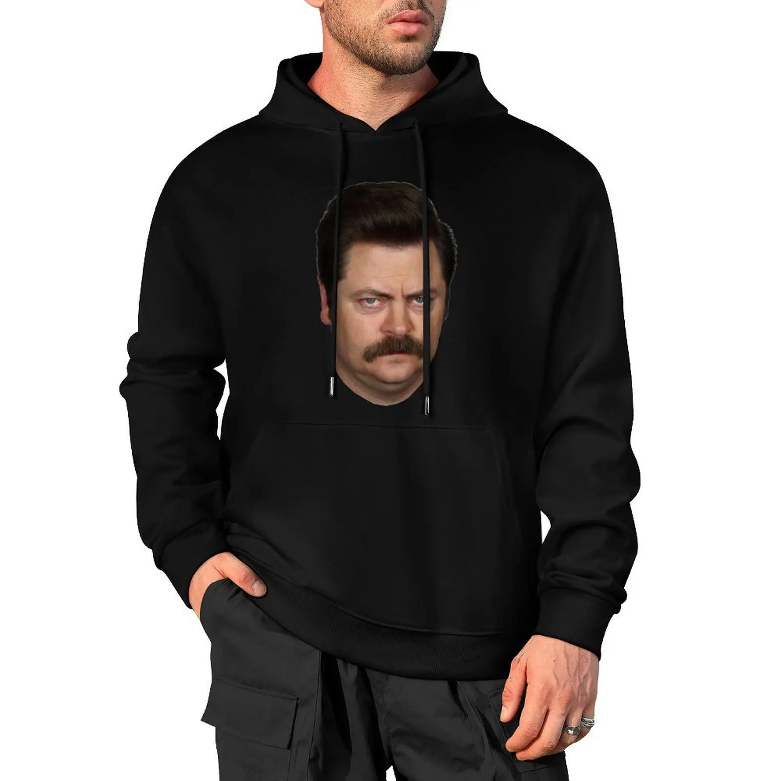 

Ron Swanson Pullover Hoodie graphic t shirts men korean style clothes aesthetic clothing new in hoodies & sweat-shirt