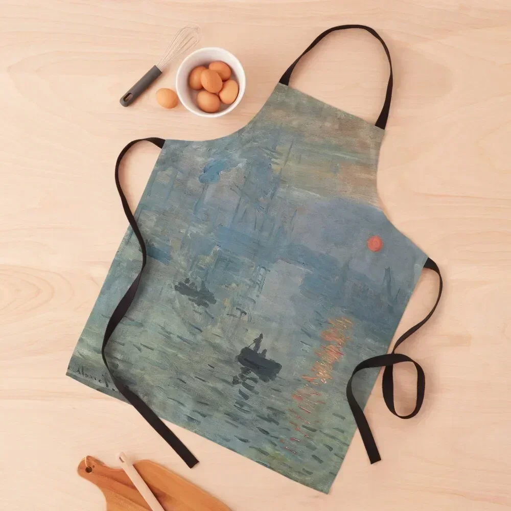 

Monet Impression Sunrise Fine Art Apron Funny Men's Kitchen Korean women's kitchens Apron