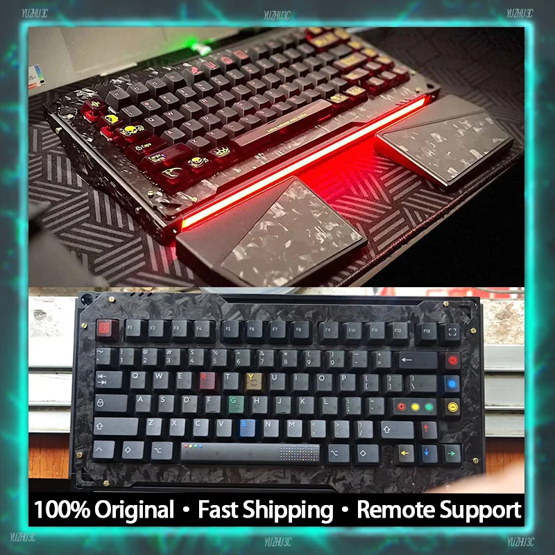 

XNJDM Alpha75 R3 Механическая клавиатура Barebone Kit Корпус из углеродного волокна Погружение Золотая печатная плата ПК BT 2,4G Беспроводная световая панель