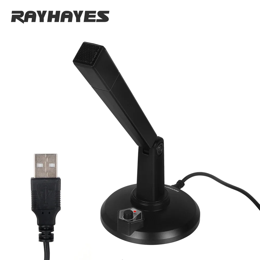 RAYHAYES DM-818 USB Desktop Microphone Multi-directional microphone head adjustment suitable for gaming meetings live streaming