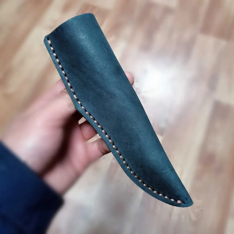 4 Sizes High Quality Genuine Cowhide First Layer Cow Leather Made Straight Knife Scabbard Sheath Fixed Blade Cover Holders Pants