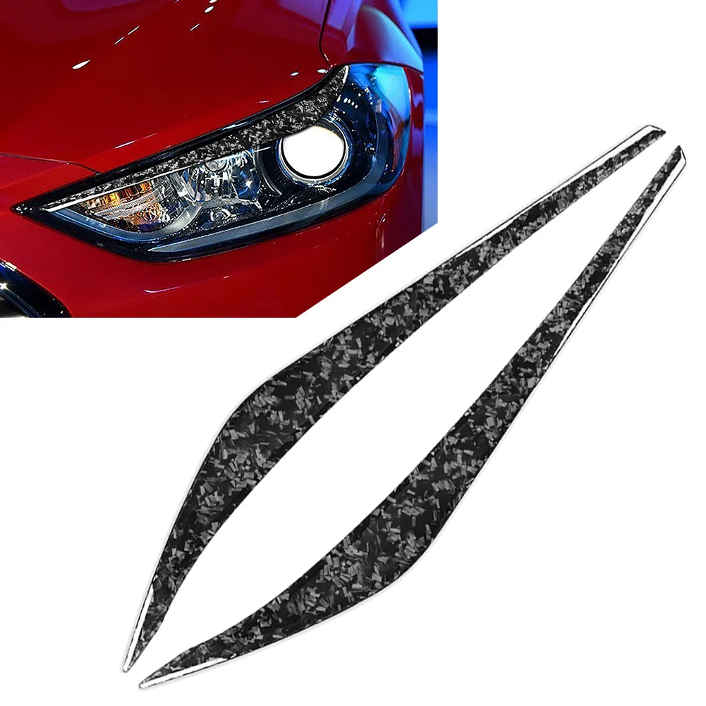 

Car Headlight Eyebrow Eyelid Cover Decoration Trim Accessories For Hyundai Elantra 2016 2017 2018