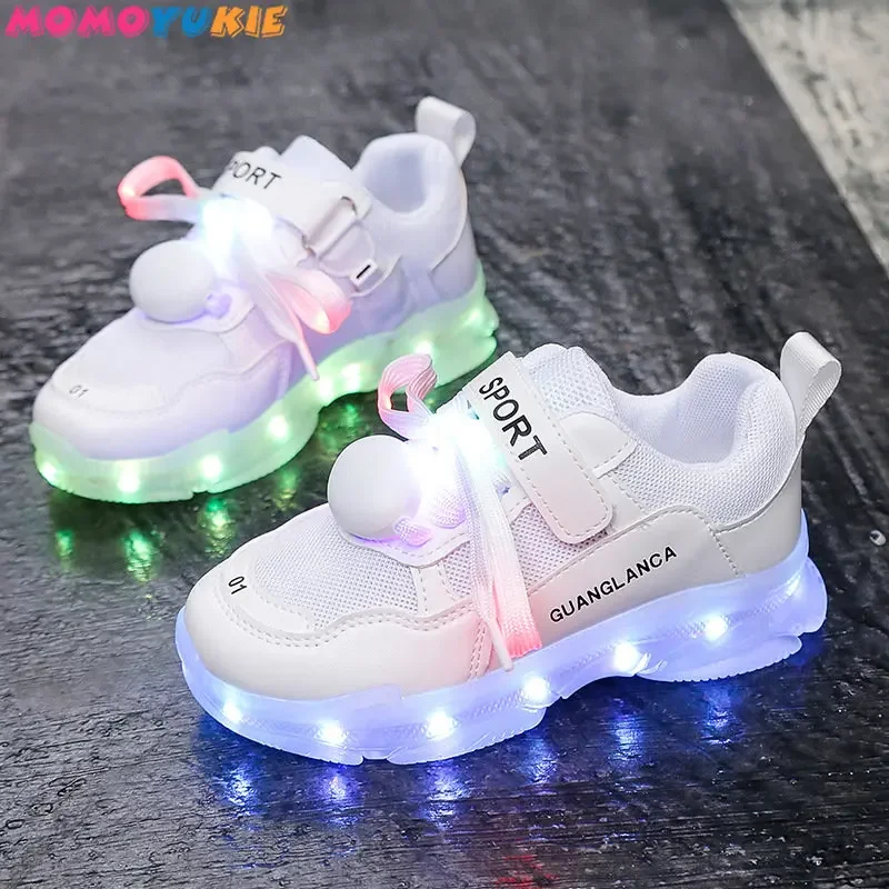 

Breathable Wear-resistant Baby Luminous Sneakers Boys Girls With Lights Shoes Summer Kid Shoes Children Casual Luminous Sneakers