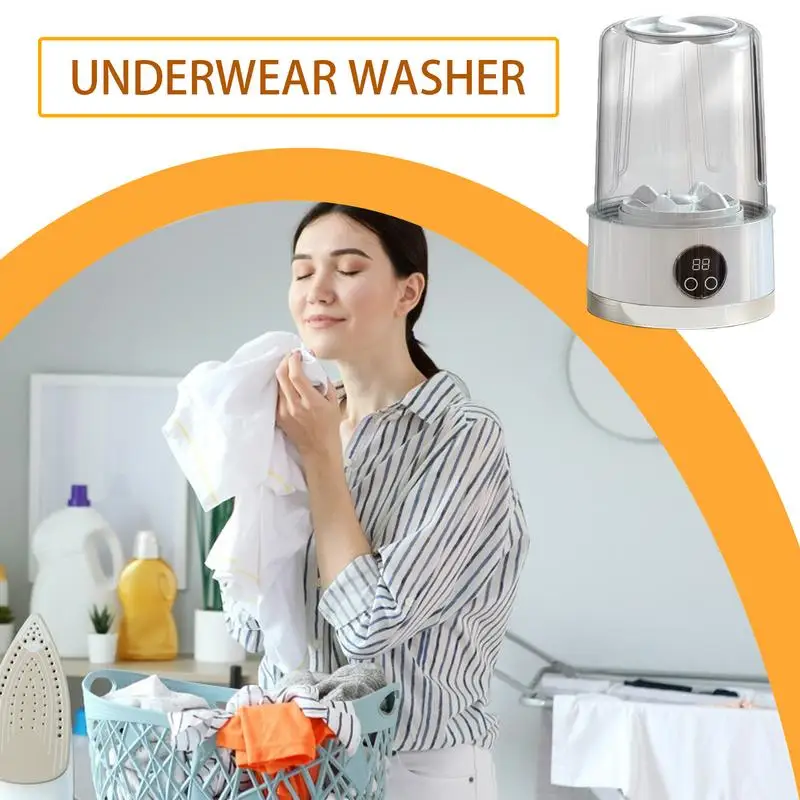

Стиральная машина для нижнего белья, портативная стиральная машина, дорожная стиральная машина, перезаряжаемый цифровой дисплей, 2 режима, инструменты для чистки нижнего белья для дома