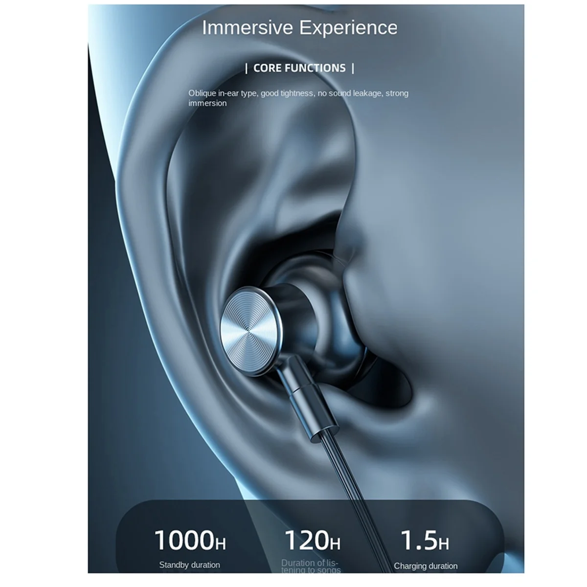 

M86K 5.3 Беспроводная Bluetooth-гарнитура с подвесным вырезом для бега, спортивная игровая гарнитура с супер длительным режимом ожидания и шумоподавлением