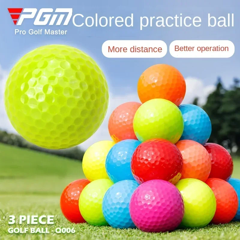 PGM 10pcs Golf Colored Balls, New Golf Colored Balls, Two/three-layer Practice Balls, Multi-color Solid Balls Q006