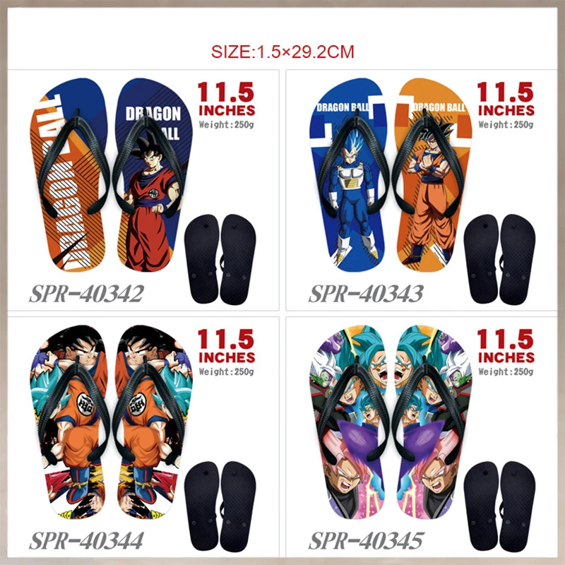 Dragon Ball Goku Slippers Son Goku Sandals 2024 Summer New Arrival Flip Flops Wukong Outdoor Beach Casual Flip Flops Gift