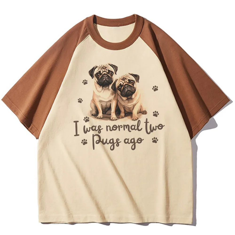 Pug t shirt women comfortable trendy casual wear Tee girl comic funny graphic clothes