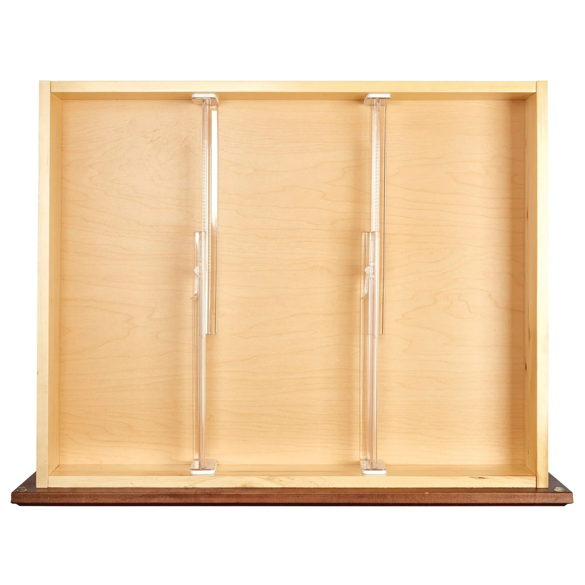 IDesign 2 divisórias de gaveta de armário ajustáveis de plástico, 13,25" C X 2,5" L, transparente