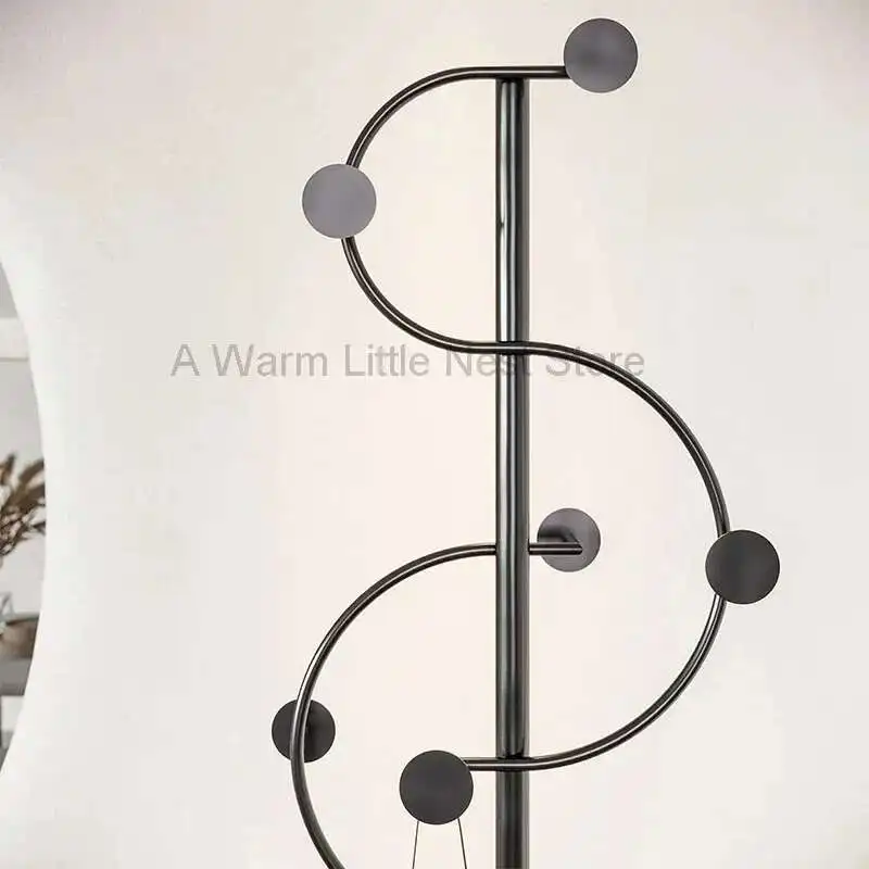 Bedroom Portable Clothes Rack Metal Detachable Minimalist Place Saving Clothes Rack Black Entrance Perchero Bedroom Furniture