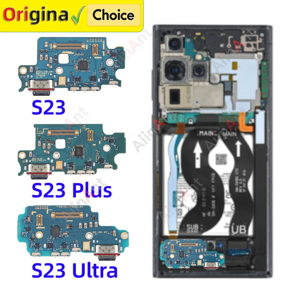 USB Charger Board Dock Connector Charging Port Flex Cable For Samsung Galaxy S23 Plus Ultra FE S916B S916N S918B S918E S911B