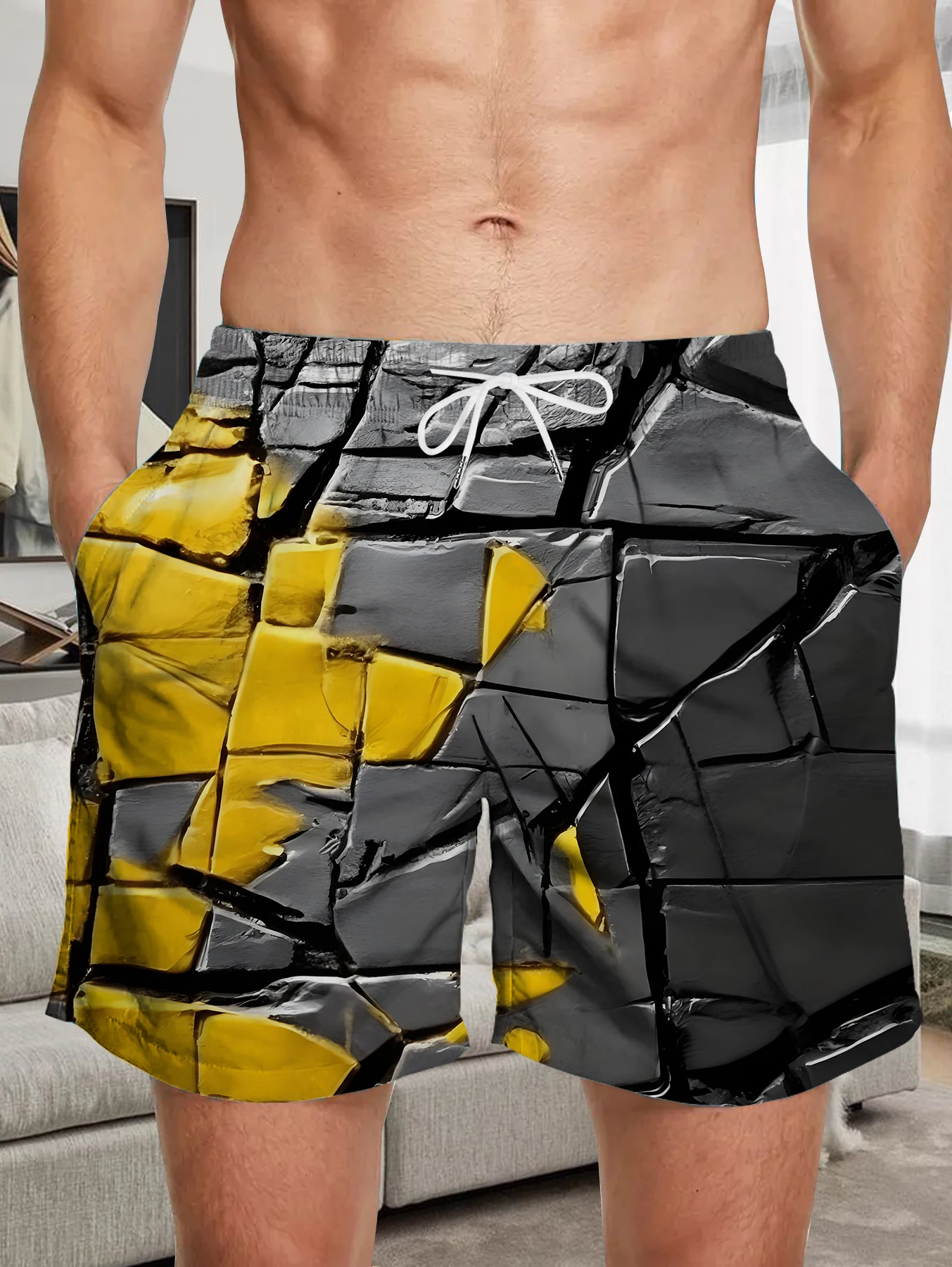 

Holiday Beach Shorts Men Digital All Over Print Quick Dry Polyester Lounge Pants