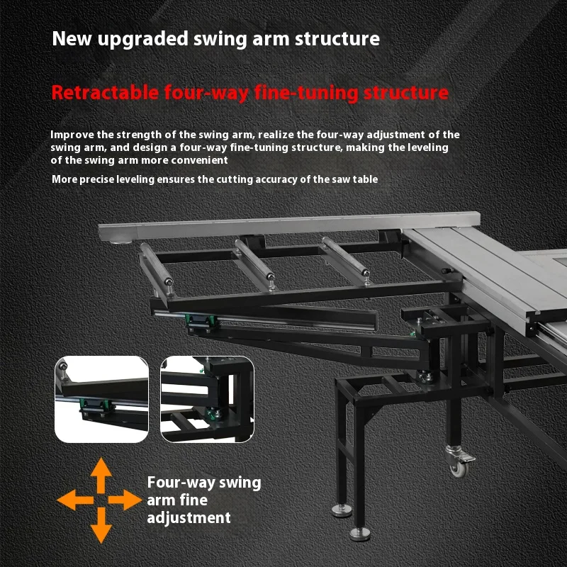 Newest Sliding Table Saw Woodworking Dustfree Saw Table 600 Cutting Saw All-in-one Machine Dedicated Precision Workbench Bracket view 5