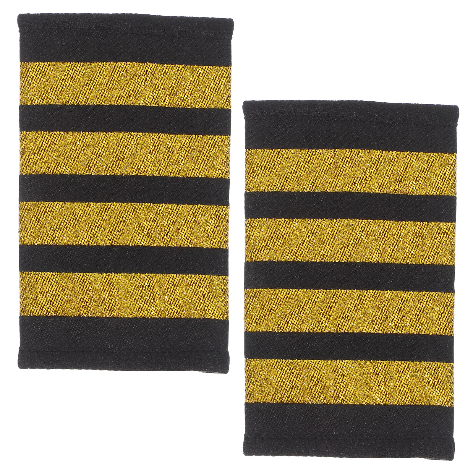 

Pilot's Epaulettes Captain Airline Uniform Epaulets Aviation Costume Badge Bars Cosplay