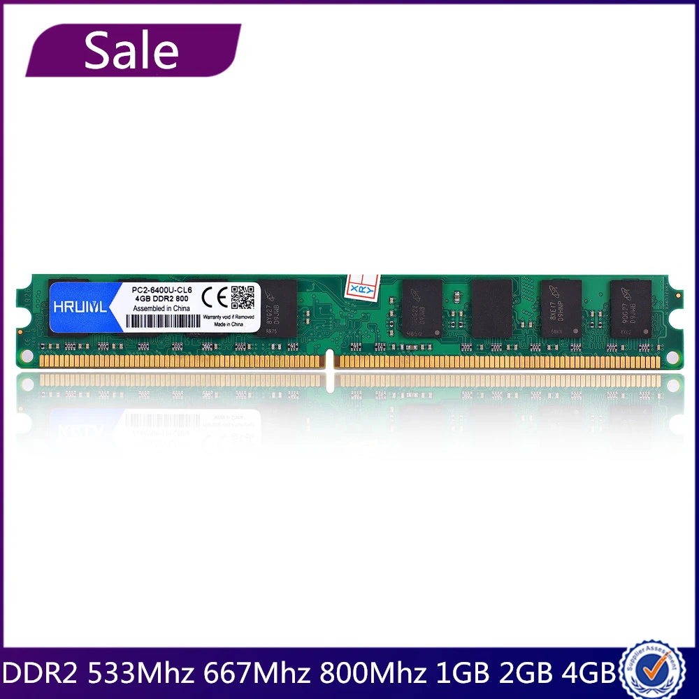 Tested RAM DDR2 800Mhz 667Mhz 533Mhz For PC 1GB 2GB 4GB Memory Memoria Module Computer Desktop PC2-4200U PC2-5300U PC2-6400U