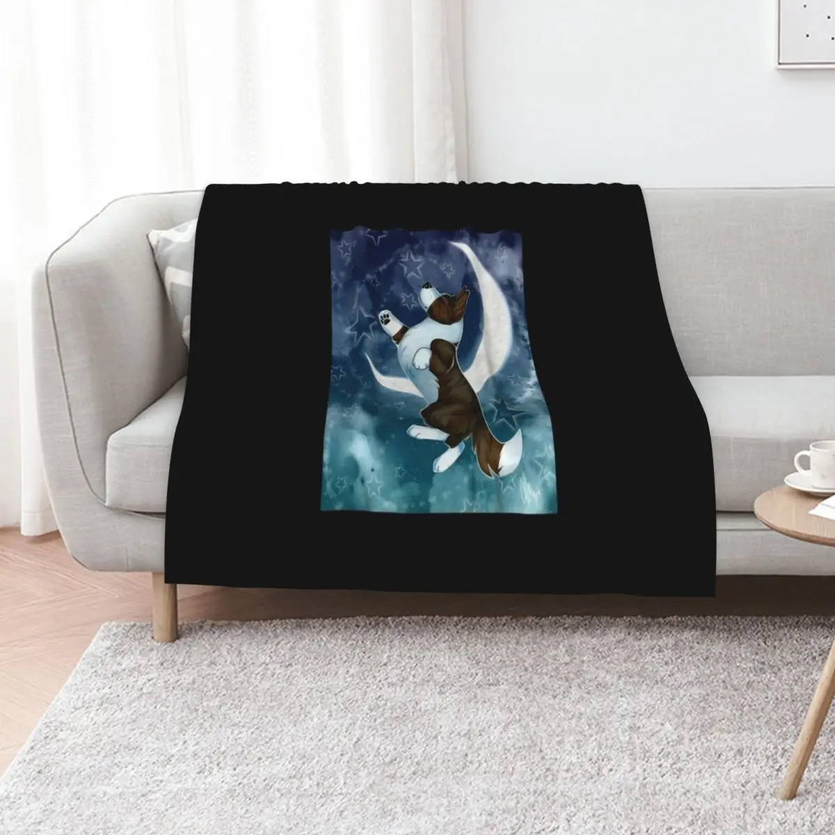Reach For The Stars - Cardigan Welsh Corgi Throw Blanket heavy to sleep Blankets For Sofas Winter beds Designers Furrys Blankets