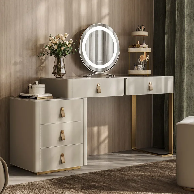 Modern Drawers Dressing Table Handles Desings Mirror Lights Dressing Table Storage Chair Tocador Maquillaje Bedroom Furniture