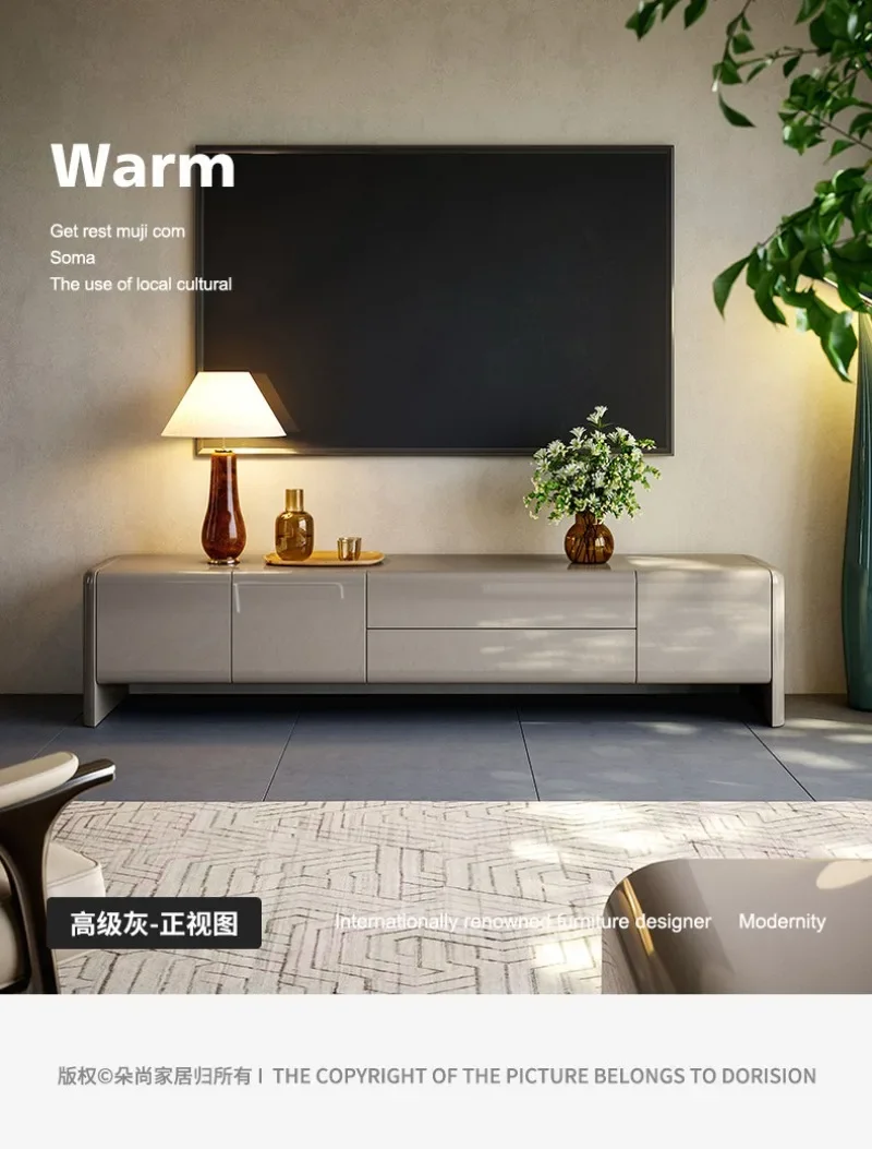Modern light luxury living room home simple storage new tall TV cabinet