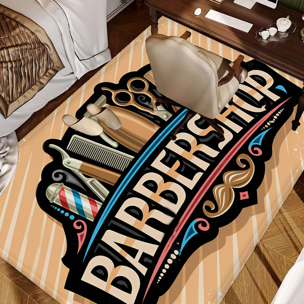 Barbershop Magnetic Kitchen Mat Kids Room Bedroom Decoration Balcony Anti-Slip Doormat Living Room Alfombra