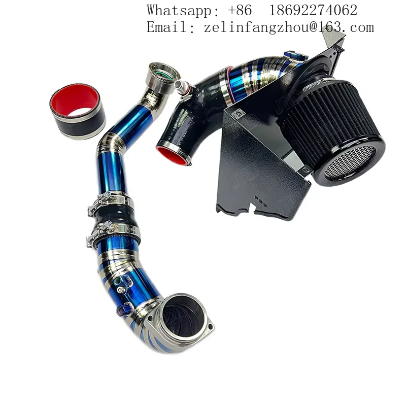 Full Titanium Alloy Cold Air Intake Charge Kit For BMW G Series B58 340i/440i/M240i Exhaust Pipes