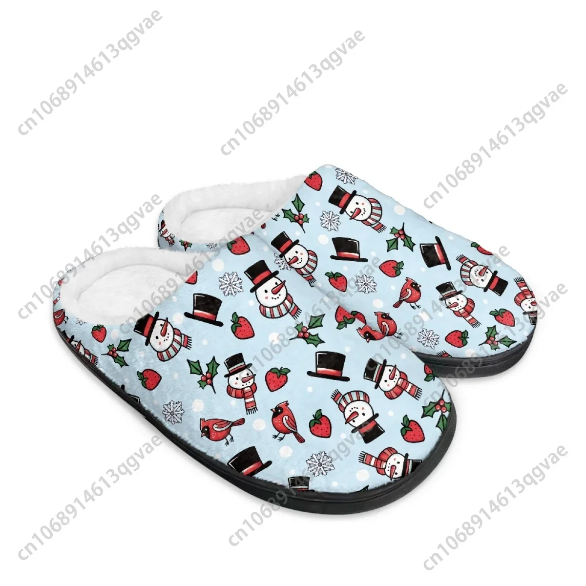 New Arrival Sleepy Santa Blue Snowman Scarf Home Cotton Slippers Mens Womens Teenager Plush Bedroom Keep Warm Custom Slipper