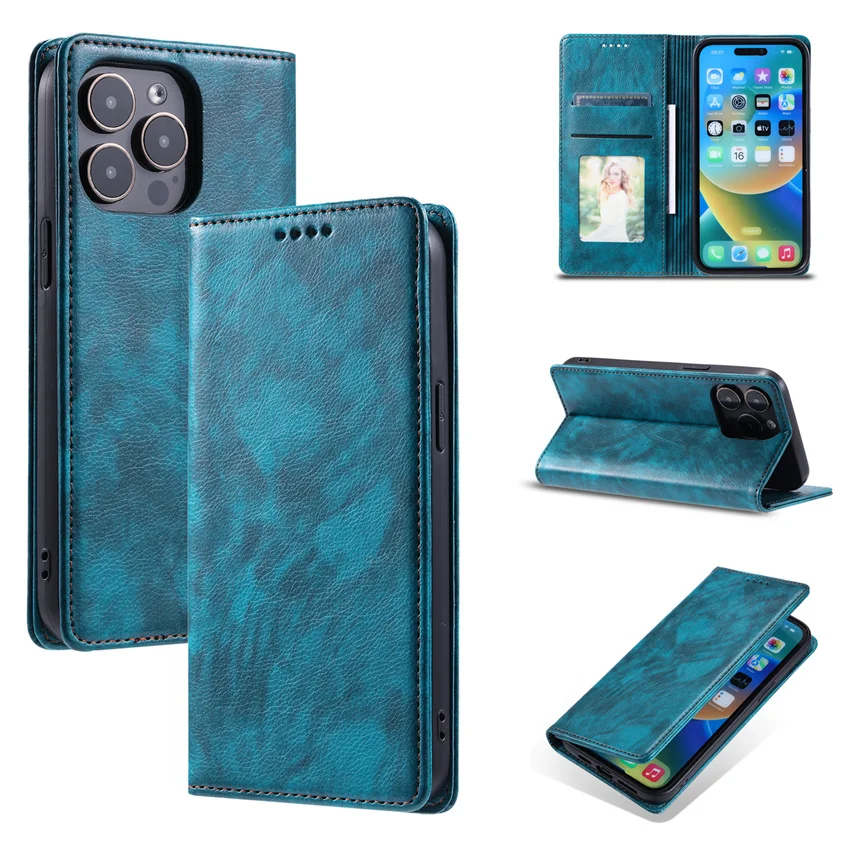 Modne etui z magnetyczną skórzaną klapką do Samsung Galaxy S10 S20 S21 S22 S23 S24 Note 8 9 10 20 Plus Ultra FE 5G okładka książki