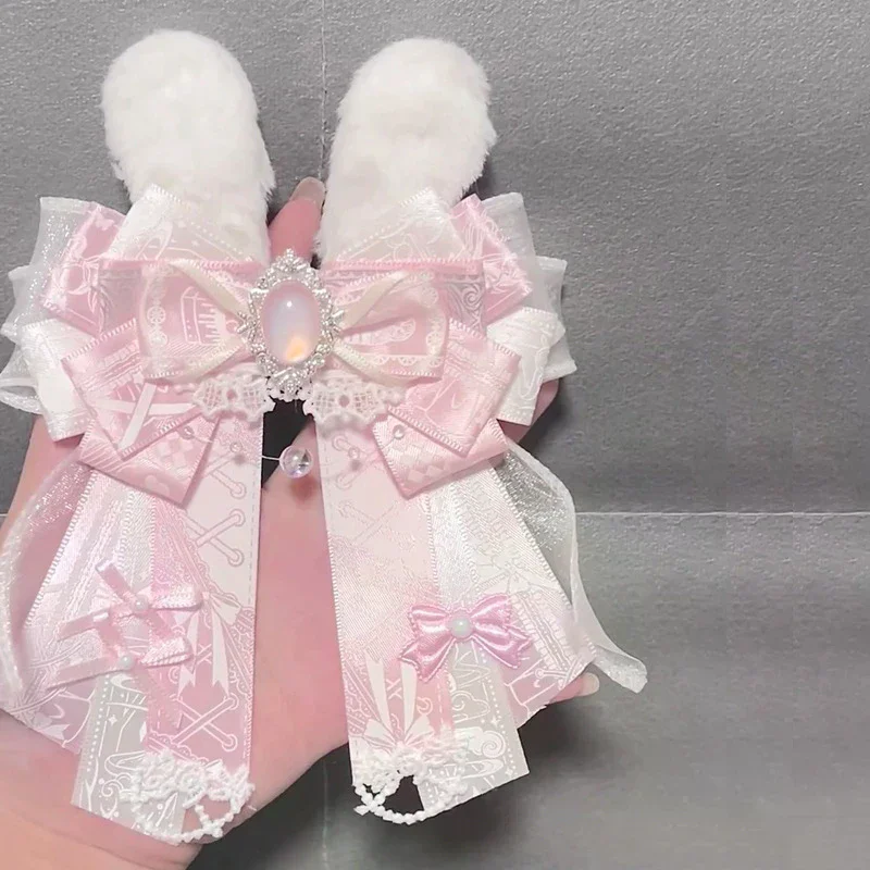 

Ladies Lolita Bow Tie Butterfly Bow Versatile Ribbon Brooches Pins Shirts Skirts Accessories Handmade Jewelry Gifts