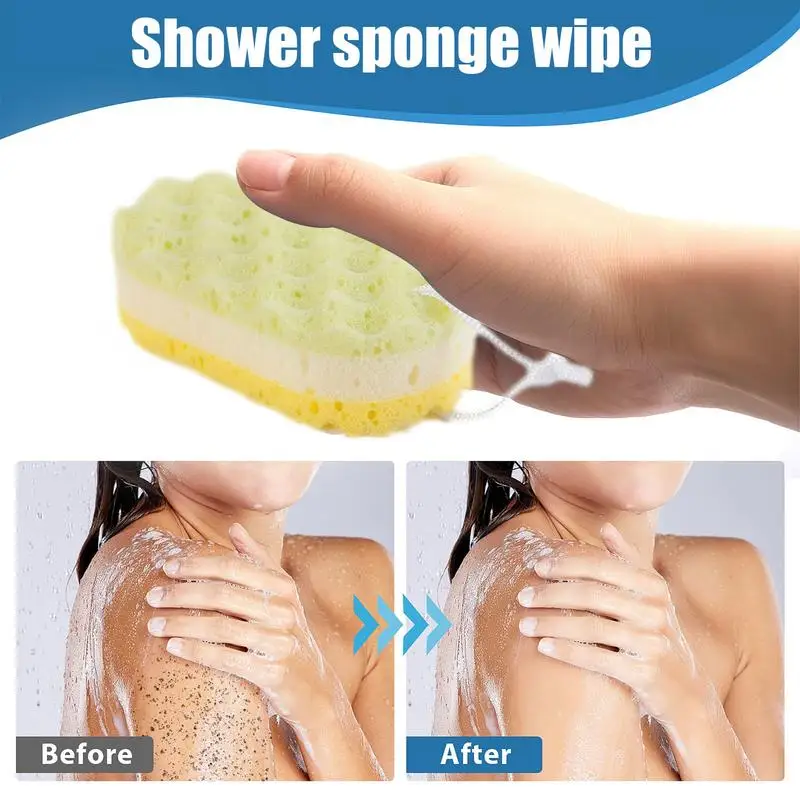 Bath Sponge Soft Sponge Body Scrubber Shower Brush Body Dead Skin Remover With Wave Texture Design home Bathroom Accessories