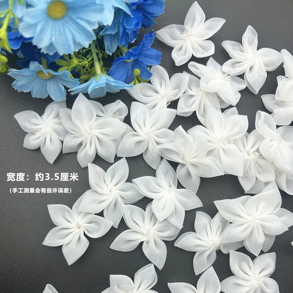 

50 шт./лот 3d кружевные маленькие цветочные аксессуары с бусинами и стразами DIY платье одежда шапки обувь рубашки свадебные