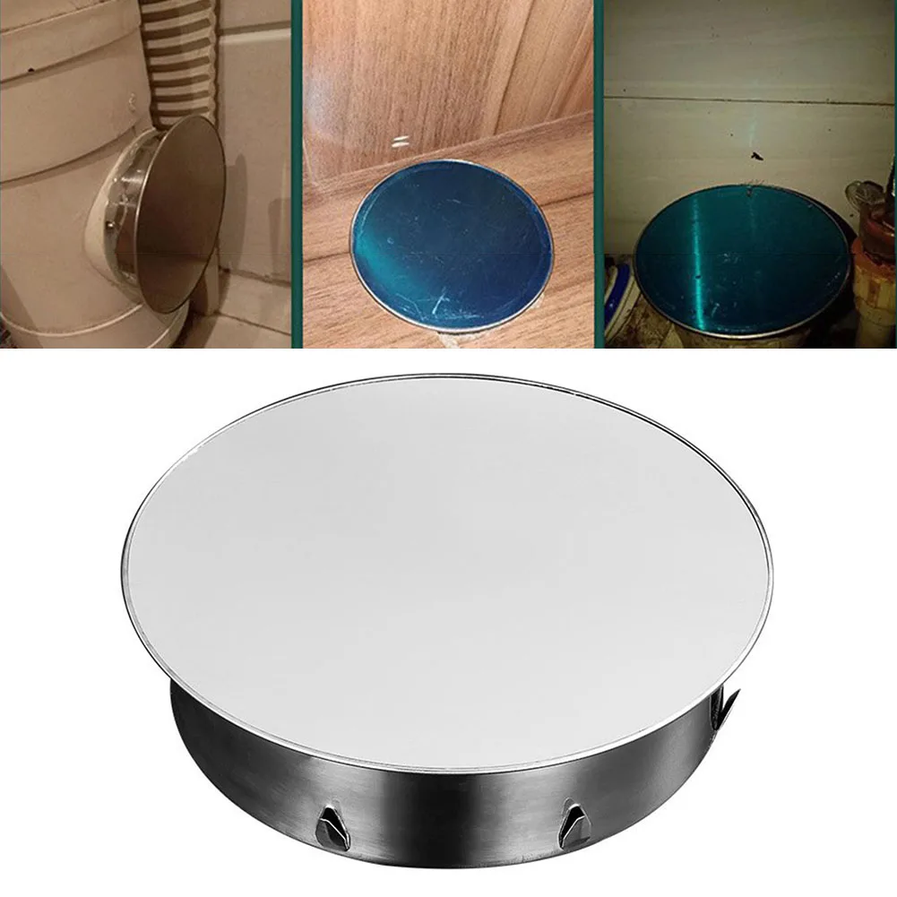 Chimney Hole Lid Stove Pipe Cover Inner Cover Stainless Steel Stove Pipe Ventilation Ducts Wall Air Outlet Proof Cover