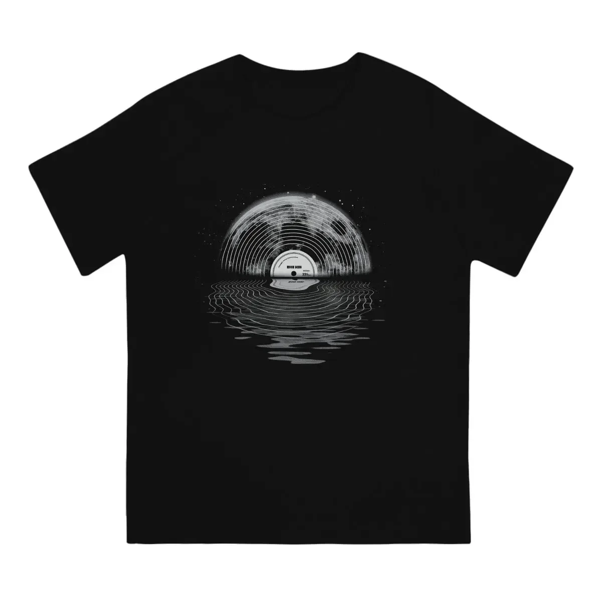 Moonlight T-Shirts for Men Gramophone Record Funny 100% Cotton Tee Shirt O Neck Short Sleeve T Shirt Unique Tops