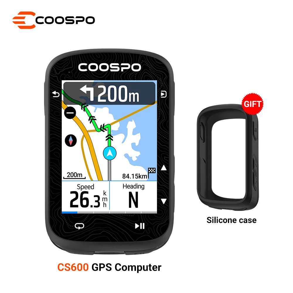 COOSPO CS600 Colorful Map Touch-screen Bike Computer GPS Navigation Wireless Cycling Computer Indoor Training Odometer