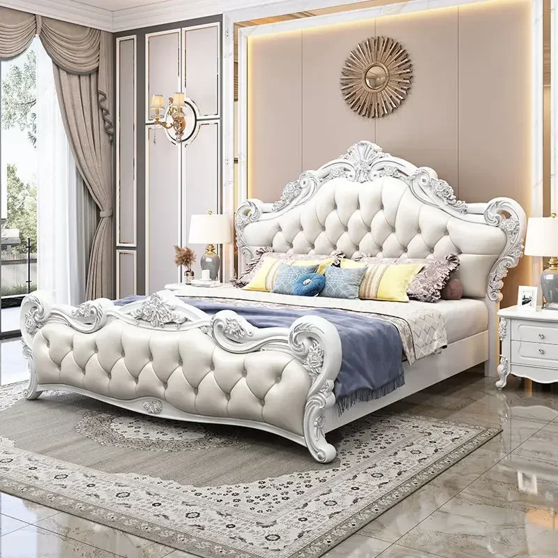 

European beds double bed princess beds 1.8 meters large bed, master bedroom marriage bed soft bag 1.5 meters