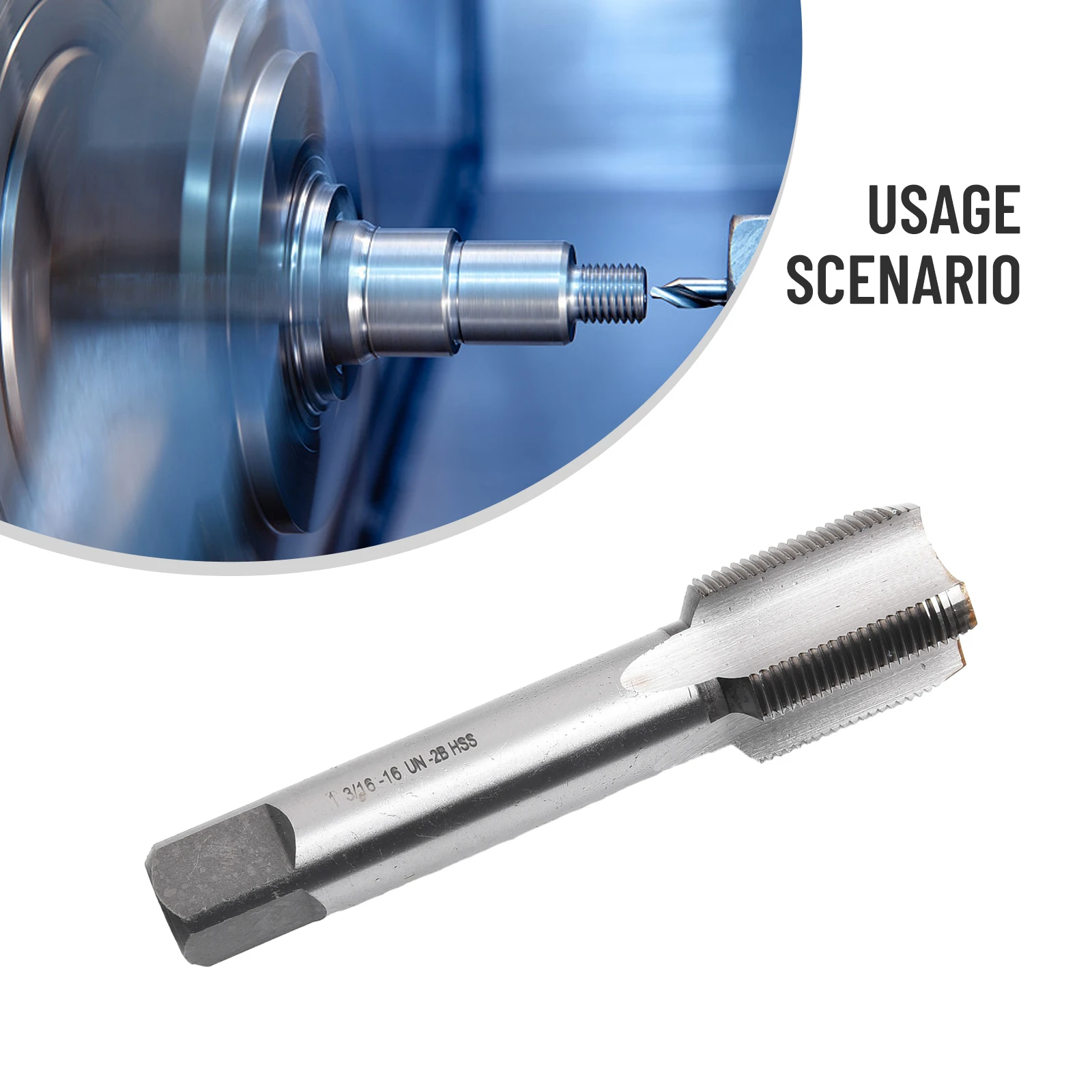 

HSS Steel 1 3/16 -16 Thread Tap Threading Tool Right Hand Taper Tap for Use in Thread Repair and Thread Drilling Applications