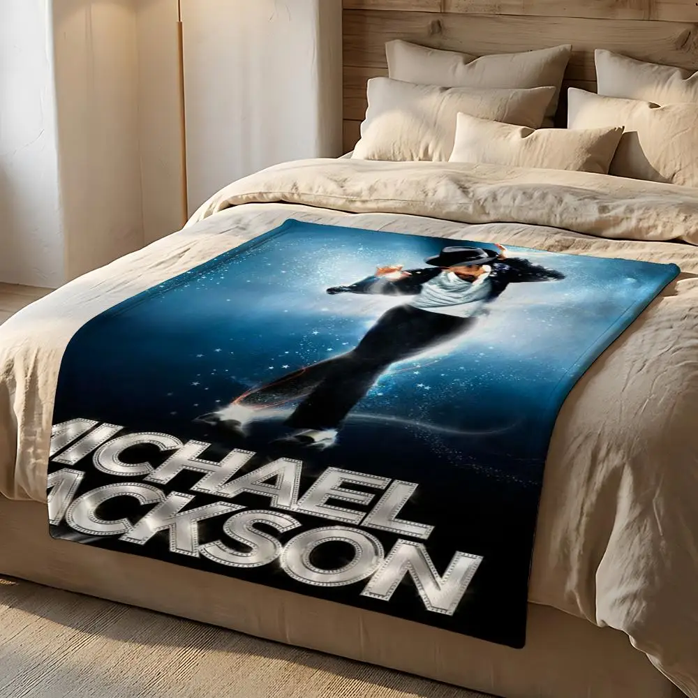 Singer Michael Jackson Throw Short Plush Throw Blanket Soft Skin-Friendly Multi-Scene Home Office