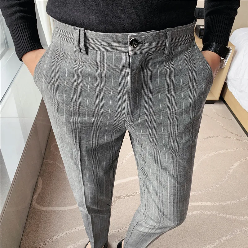 Pantalones de vestir de boda para hombre, traje de negocios, pantalones delgados formales e informales, traje de talla grande 29-38, 2023