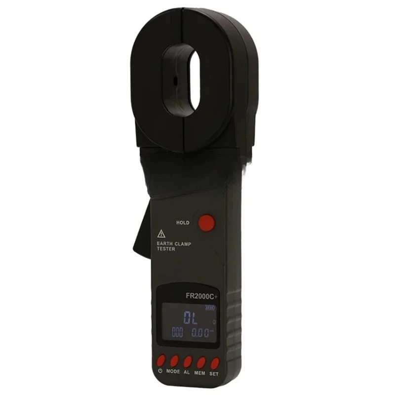 

FR2000A/B/C+ FR2000+ Digital Clamp On Ground Earth Resistance Meter Tester Lightning Protection Lightning Ground Tester Meter