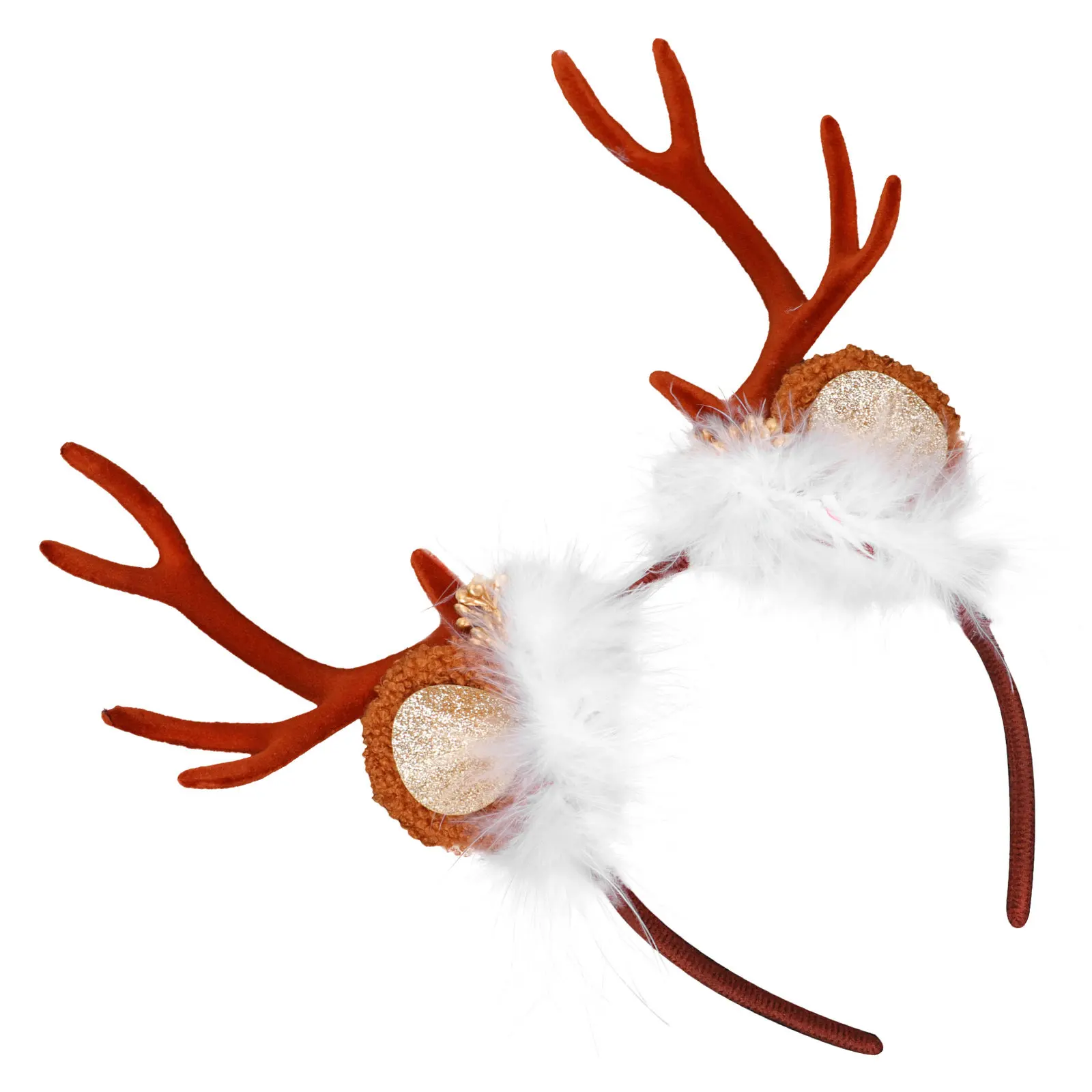 Diadema de cuerno hecha a mano con detalles delicados, accesorio creativo para el cabello de Navidad para niños, adorno para el cabello para fiestas navideñas y cosplay.