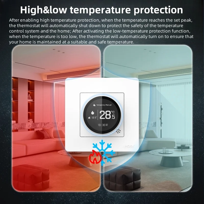 Smart Tempreture Switch Tuya Zigbee Knob Underfloor Heating Thermostat App Remote Energy-Saving Control Intelligent Switch