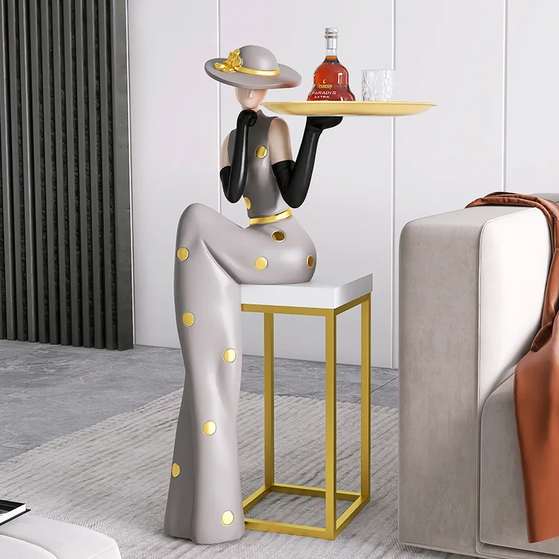 

Light luxury living room decoration large floor creative tray art porch office modern simple home decoration