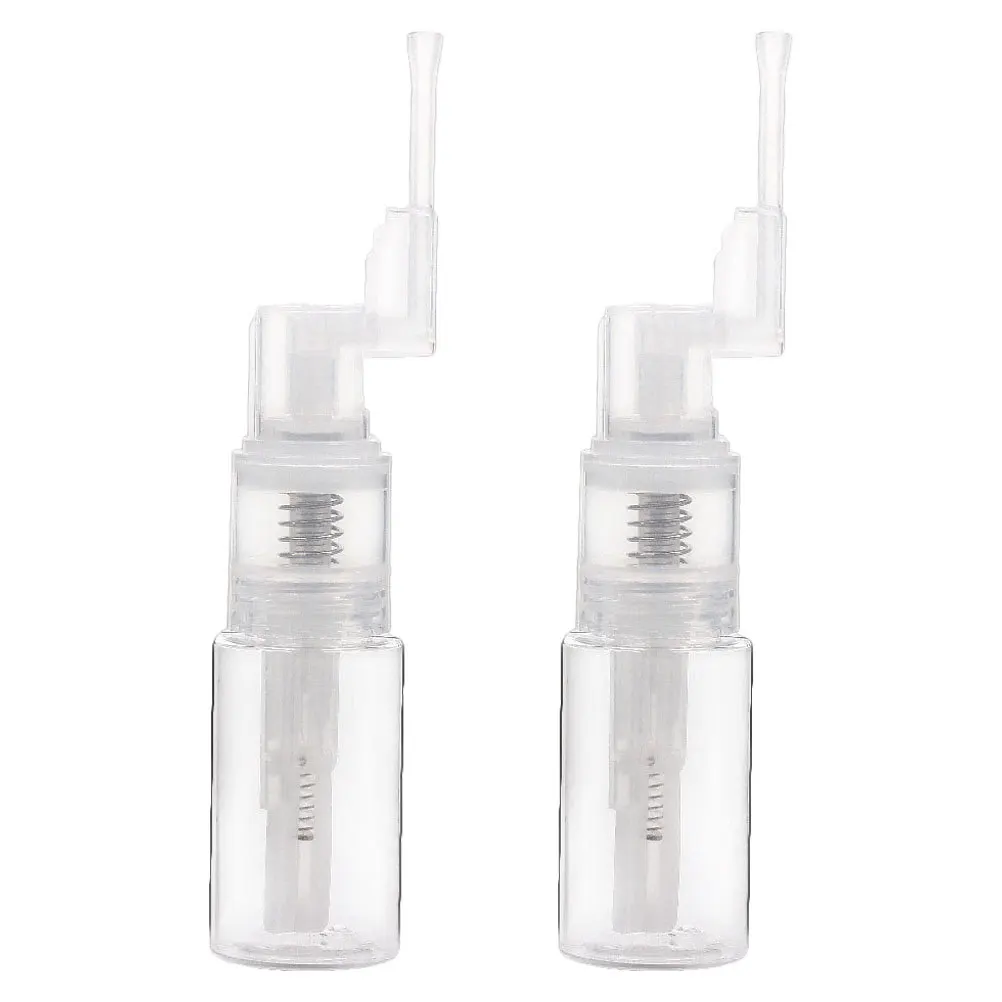 

2pcs 35Ml Dry Powder Spray Bottle Transparent Portable Travel Container For Hair Salon Home Use Fine Mist Applicator Barber